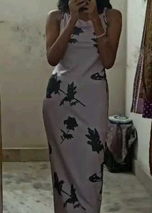Abstract Print Maxi Dress