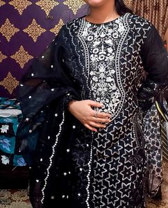 Black Embroidered Pakistani Suit