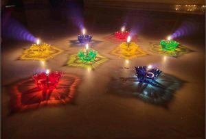 Colorful 3D Reflection Diya (Set Of 12)