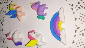 Rainbow, Unicorn And Pony Figurines