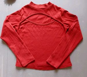 orange Long Sleeve Top