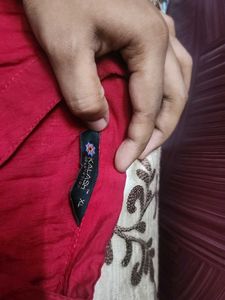 Red Embroidered Kurti