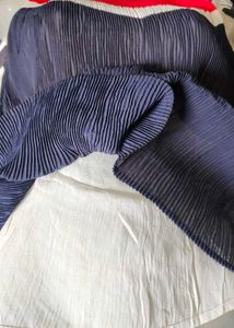 ZARA Basic Colorblock Sleeveless Pleated Top
