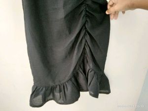 Navy Blue Ruffle Mini Dress