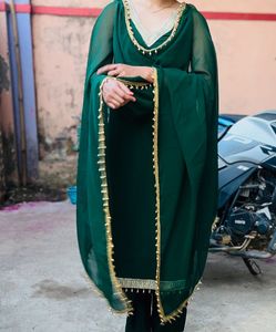 Green Straight Work Kurti