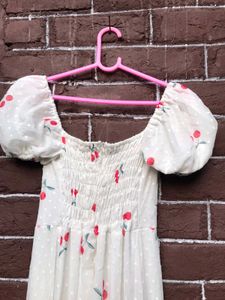 Cherry Mesh Maxi Dress