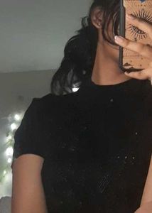 Black Knit Mock Neck Top