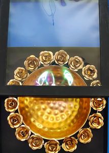 Golden Floral Bowl