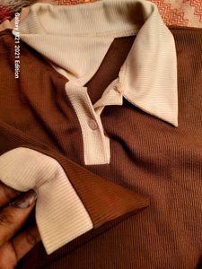 Brown Long Sleeve Top