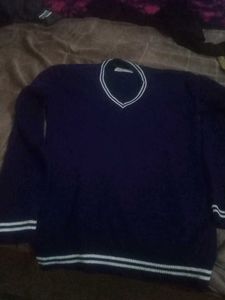 Vintage Navy V-Neck Sweater
