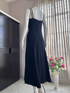 Solid Black A line dress