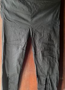 Black Slit Pants