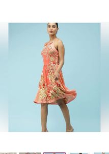 LABEL RITU KUMARFloral Print Fit &amp; Flare Dress