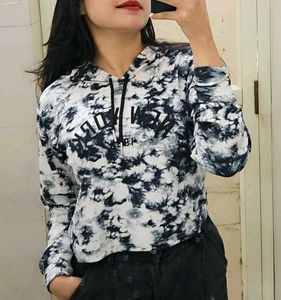 Tie-dye Crop Hoodie