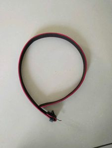 Red &amp; Black Belt with leather and length is 89 CM