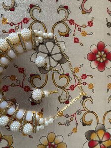 Pearl Necklace &amp; Earring Set-Garba nights