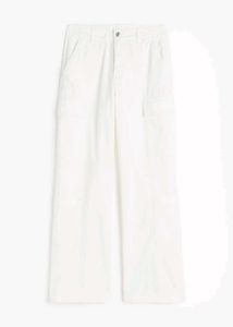 H&amp;M White Cargo Trousers