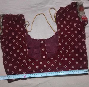 Maroon Diamond Pattern Blouse