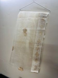 White &amp; Gold Dupatta