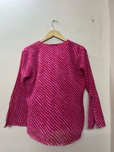 Pink Striped Top