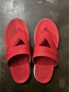 Red Puma Flip Flops