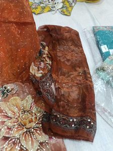 Floral Embroidered Dress Material