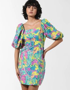 Tropical Print Dress