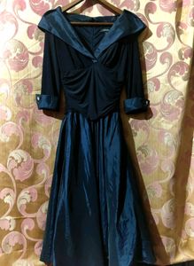 Vintage Navy Fit &amp; Flare Dress