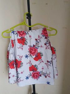 Floral Cold Shoulder Blouse