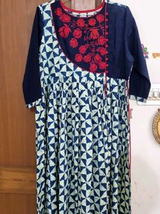 Embroidered Blue Kurta
