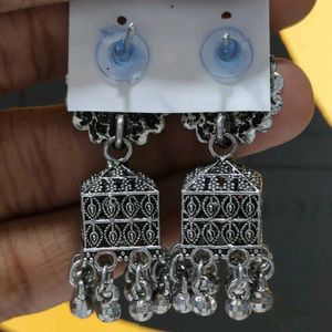 Peacock Jhumka Earrings