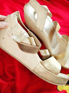 Gold High Heels