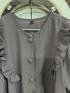 Elegant Ruffled Abaya/Dress