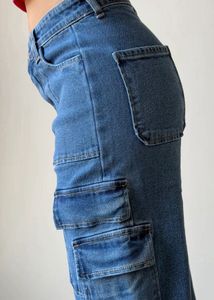 Boyfriend Cargo Wide Leg Denims