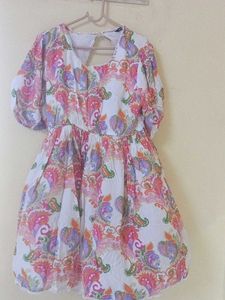 Paisley Print Babydoll Dress