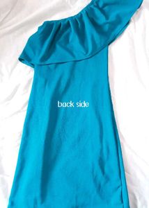Teal One-Shoulder Dress