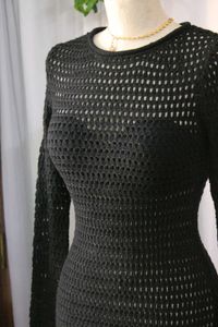 Black Knit Mini Dress
