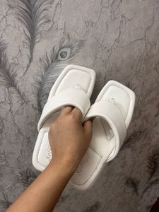 White Platform Flip Flops