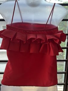 Peach Ruffle Top