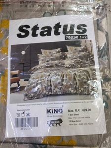 Single Bedsheet With 2 Pillow