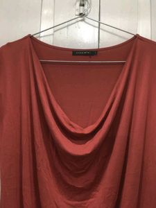 Rust &amp; Gray Dolman Dress