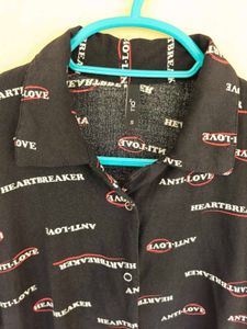 Trendy Black Patterned Shirt