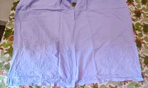 Chikankari Cotton Kurta With Palazzo
