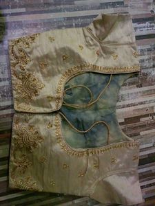 Embroidered Golden Party Blouse