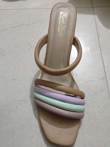 Pastel Rainbow Heeled Sandals