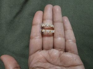 Sparkling Gold Tone Hoop Earrings