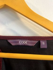 Elegant Maroon Party Dress by Code