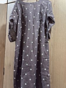 Grey/Mauve Floral Kurta