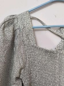 Floral Smocked Peplum Top