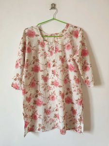 Floral Print Tunic Top